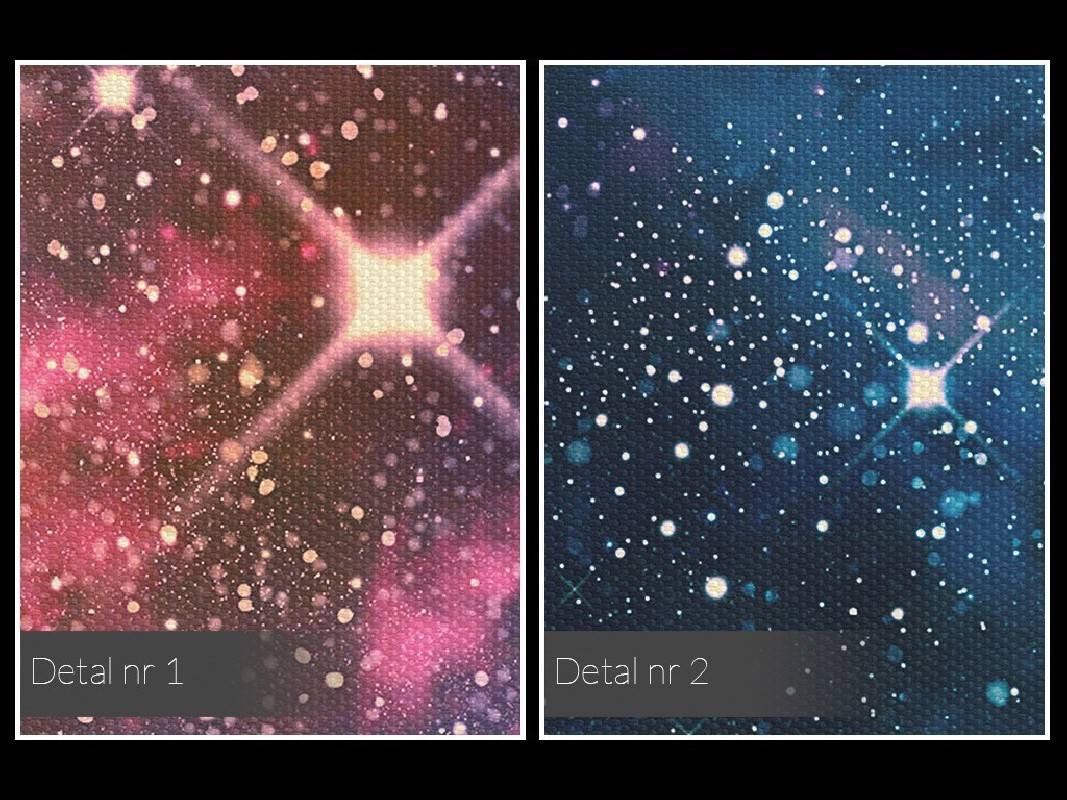 Historia wszechświata w jednym ujęciu - nowoczesny obraz do sypialni - 120x80 cm