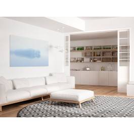 Delikatność błękitu - nowoczesny obraz na płótnie - 120x80 cm