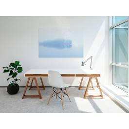 Delikatność błękitu - nowoczesny obraz na płótnie - 120x80 cm