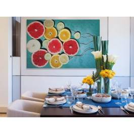 Kompozycja z cytrusami - fotoobraz do kuchni - 120x80 cm