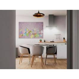 Dmuchawce, latawce, wiatr... - nowoczesny obraz na płótnie - 120x80 cm