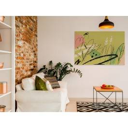 Pistacjowa elegia - nowoczesny obraz na płótnie - 120x80 cm Pistacjowa elegia - nowoczesny obraz na płótnie - 120x80 cm