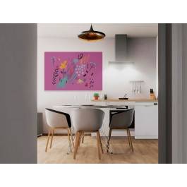 Wrzosowy sonet - nowoczesny obraz na płótnie - 120x80 cm