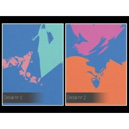 Lazurowa ballada - nowoczesny obraz na płótnie - 120x80 cm