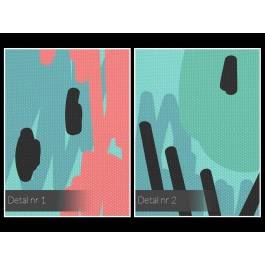 Turkusowe epitafium - nowoczesny obraz na płótnie - 120x80 cm