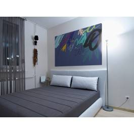 Liryczne indygo - nowoczesny obraz na płótnie - 120x80 cm