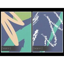 Liryczne indygo - nowoczesny obraz na płótnie - 120x80 cm