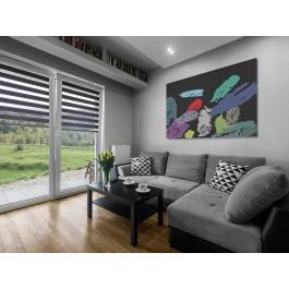 Pieśń ciemności - nowoczesny obraz na płótnie - 120x80 cm