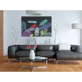 Pieśń ciemności - nowoczesny obraz na płótnie - 120x80 cm