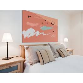 Pąsowa fraszka - nowoczesny obraz na płótnie - 120x80 cm