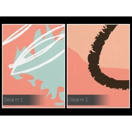 Pąsowa fraszka - nowoczesny obraz na płótnie - 120x80 cm