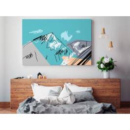 Oda do gór - nowoczesny obraz na płótnie - 120x80 cm Oda do gór - nowoczesny obraz na płótnie - 120x80 cm