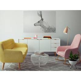 Profil doskonałości - nowoczesny obraz na płótnie - 120x80 cm