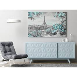 Paryskie noce - nowoczesny obraz na płótnie - 120x80 cm