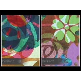 Barwna rabatka - nowoczesny obraz na płótnie - 120x80 cm Barwna rabatka - nowoczesny obraz na płótnie - 120x80 cm