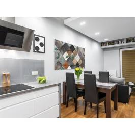 Lewa karo - nowoczesny obraz do salonu - 120x80 cm