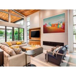 Toskańskie wzgórza - nowoczesny obraz do sypialni - 120x80 cm