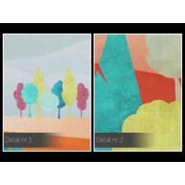 Toskańskie wzgórza - nowoczesny obraz do sypialni - 120x80 cm