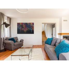 Migracje barw - nowoczesny obraz do salonu - 120x80 cm