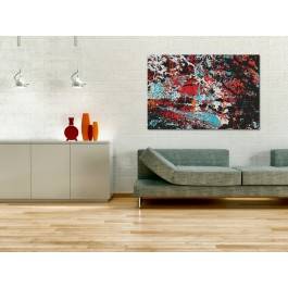 W cieniu ognistego drzewa - nowoczesny obraz na płótnie - 120x80 cm