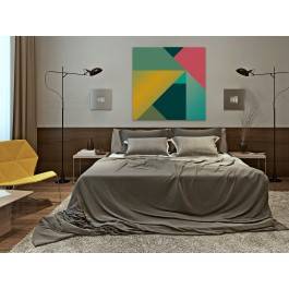 Iluzja konstruktywizmu - nowoczesny obraz na płótnie - 80x80 cm Iluzja konstruktywizmu - nowoczesny obraz na płótnie - 80x80 cm