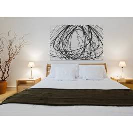 Rewolta czerni - nowoczesny obraz na płótnie - 120x80 cm Rewolta czerni - nowoczesny obraz na płótnie - 120x80 cm