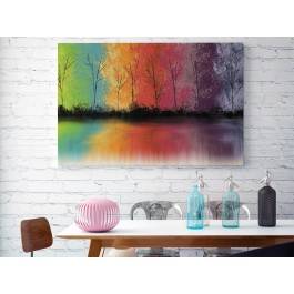 Po drugiej stronie tęczy - nowoczesny obraz na płótnie - 120x80 cm Po drugiej stronie tęczy - nowoczesny obraz na płótnie - 120x80 cm