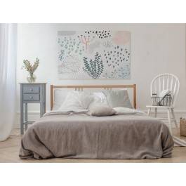 Kwiecista łąka - nowoczesny obraz do sypialni - 120x80 cm