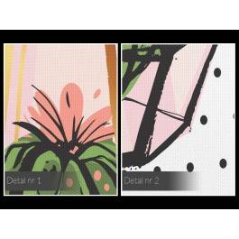 Szklane ogrody - nowoczesny obraz do sypialni - 120x80 cm