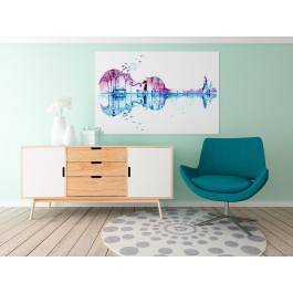 Muzyka serc - nowoczesny obraz na płótnie - 120x80 cm