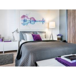 Muzyka serc - nowoczesny obraz na płótnie - 120x80 cm