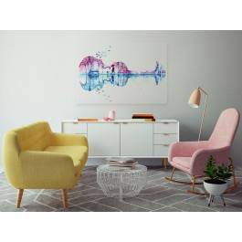 Muzyka serc - nowoczesny obraz na płótnie - 120x80 cm