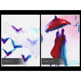 Muzyka serc - nowoczesny obraz na płótnie - 120x80 cm