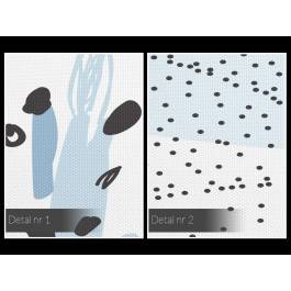 Nad modrą rzeką - nowoczesny obraz na płótnie - 120x80 cm