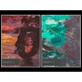 Odbicie deszczowego miasta - nowoczesny obraz na płótnie - 120x80 cm