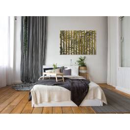 Złoty azyl - nowoczesny obraz do sypialni - 120x80 cm Złoty azyl - nowoczesny obraz do sypialni - 120x80 cm