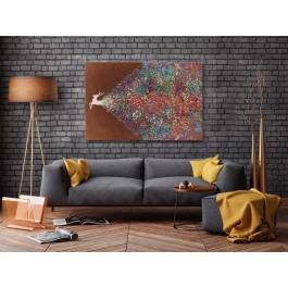 Epicentrum wyrazistości - nowoczesny obraz na płótnie - 120x80 cm