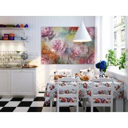 Różany zakątek - nowoczesny obraz na płótnie - 120x80 cm Różany zakątek - nowoczesny obraz na płótnie - 120x80 cm