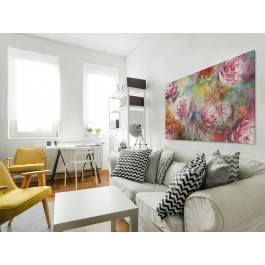 Różany zakątek - nowoczesny obraz na płótnie - 120x80 cm Różany zakątek - nowoczesny obraz na płótnie - 120x80 cm
