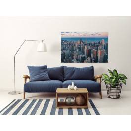 Wietrzne miasto - nowoczesny obraz na płótnie - 120x80 cm