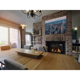 Wietrzne miasto - nowoczesny obraz na płótnie - 120x80 cm