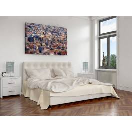 Klimatyczna Barcelona - fotoobraz do sypialni - 120x80 cm