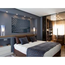 Heksagonalny kompleks - fotoobraz do sypialni - 120x80 cm Heksagonalny kompleks - fotoobraz do sypialni - 120x80 cm