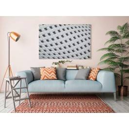 Falujące szyfrogramy - fotoobraz do sypialni - 120x80 cm Falujące szyfrogramy - fotoobraz do sypialni - 120x80 cm