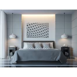 Falujące szyfrogramy - fotoobraz do sypialni - 120x80 cm Falujące szyfrogramy - fotoobraz do sypialni - 120x80 cm