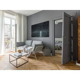 Melodia deszczu - nowoczesny obraz na płótnie - 120x80 cm