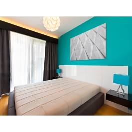 Symetria bieli - fotoobraz do salonu - 120x80 cm