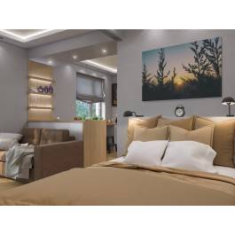 Pensjonat zacisze - nowoczesny obraz na płótnie - 120x80 cm