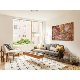 Złota jesień - nowoczesny obraz na płótnie - 120x80 cm