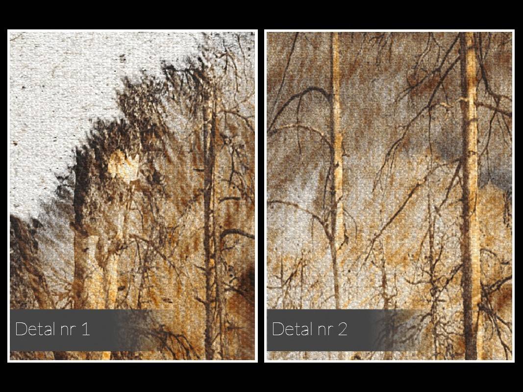 Wataha leśnych szumów - nowoczesny obraz na płótnie - 120x80 cm